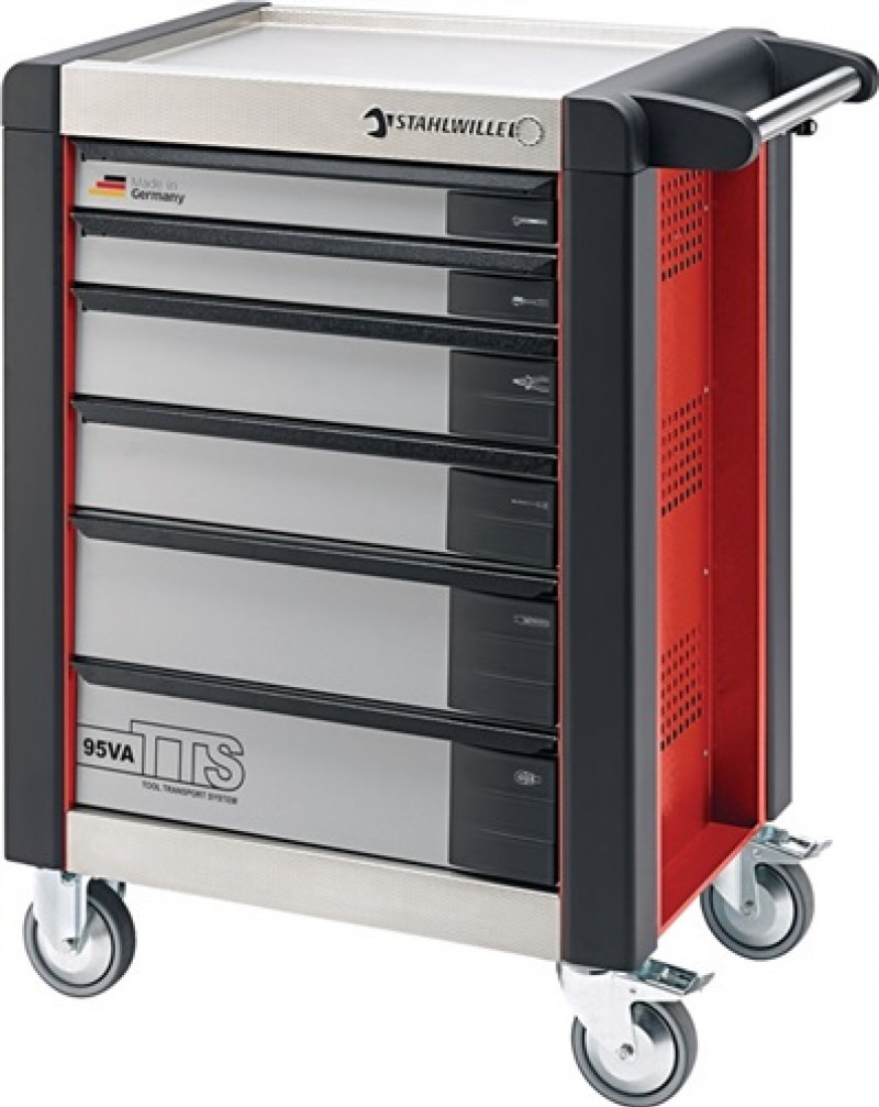 Werkstattwagen 95VA/6R 6 Schubl.rot L.740mm DC01A STAHLWILLE