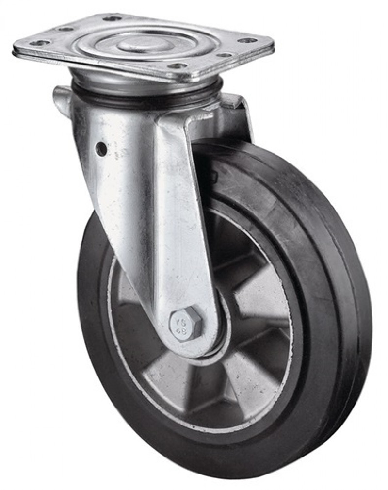 Schwerlast-Lenkrolle D.200mm Trgf.450kg Gum.138mm 110mm Schwerlast-Lenkrolle D.200mm Trgf.450kg Gum.138mm 110mm