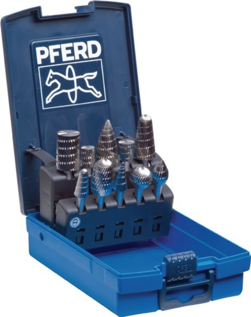 Frässtiftesatz 82 Schaft-D.6mm 10tlg.HSS Verz.3 Ku.-Kassette PFERD Frässtiftesatz 82 Schaft-D.6mm 10tlg.HSS Verz.3 Ku.-Kassette PFERD