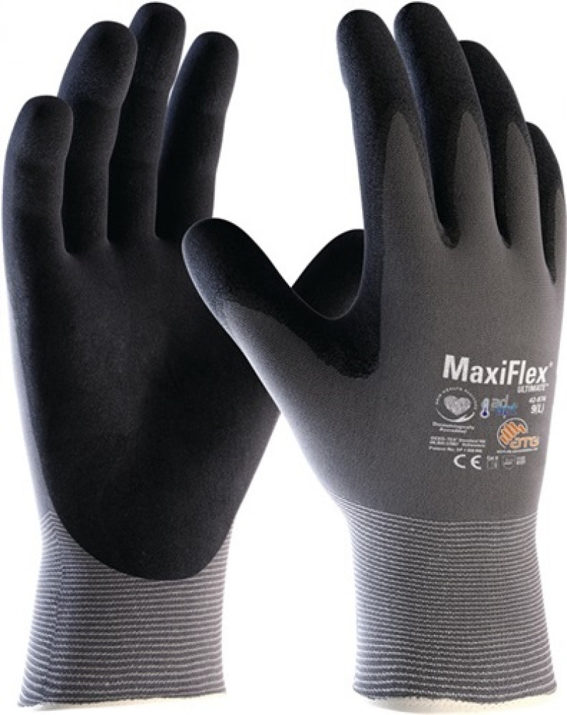 Handschuhe MaxiFlex Ultimate AD-APT 42-874 Gr.10 grau/schwarz Nyl. EN 388 Kat.II Handschuhe MaxiFlex Ultimate AD-APT 42-874 Gr.10 grau/schwarz Nyl. EN 388 Kat.II