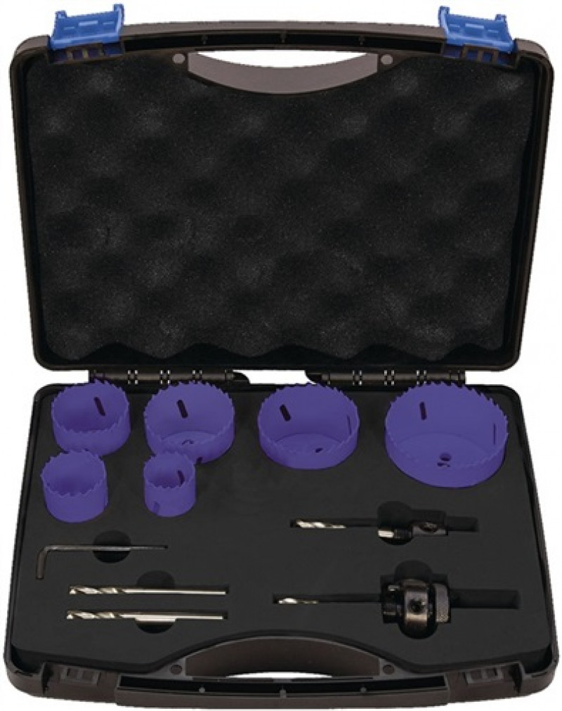 Lochsägensatz 10-tlg.22-68mm Schnitt-T.38mm HSS-Co8 PROMAT Lochsägensatz 10-tlg.22-68mm Schnitt-T.38mm HSS-Co8 PROMAT