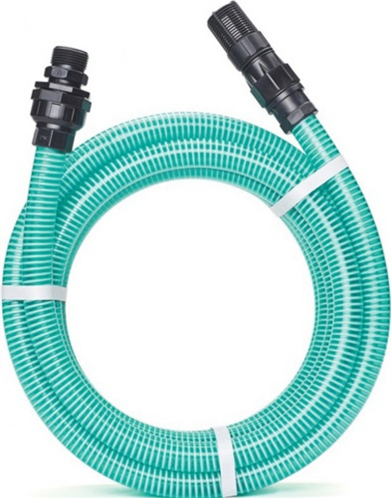 Saugschlauch-Garnitur RAUSPIRALFLEX L.7m ID 22mm AD 27,2mm Rl.REHAU Saugschlauch-Garnitur RAUSPIRALFLEX L.7m ID 22mm AD 27,2mm Rl.REHAU