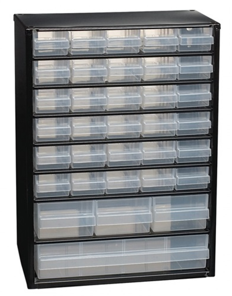 Kleinteilemagazin B306xT150xH420mm Stahlbl.34 Schubl.Poypropylen Kleinteilemagazin B306xT150xH420mm Stahlbl.34 Schubl.Poypropylen