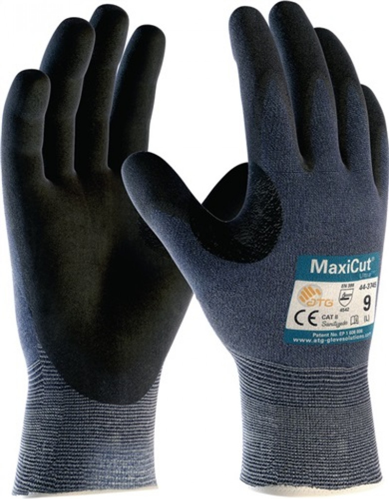 Schnittschutzhandschuhe MaxiCut Ultra 44-3745 Gr.11 blau/schwarz EN 388 Kat.II