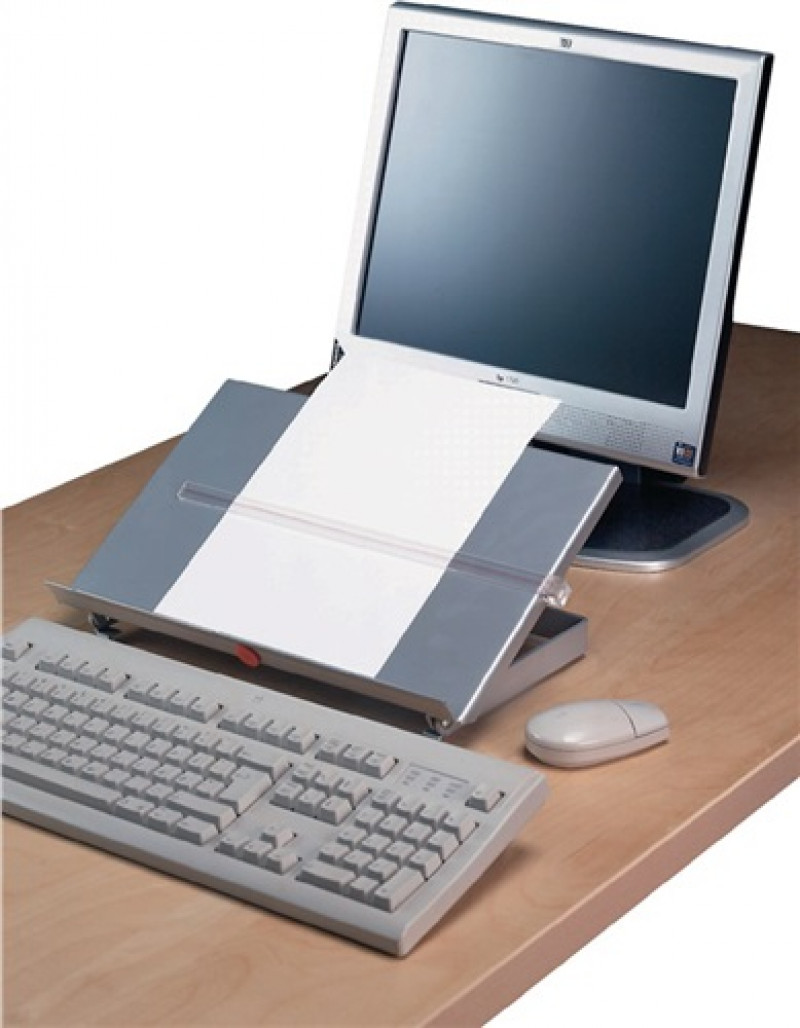 Konzepthalter B350xT247xH60mm MET silber verstellb.Sichtabstand Konzepthalter B350xT247xH60mm MET silber verstellb.Sichtabstand