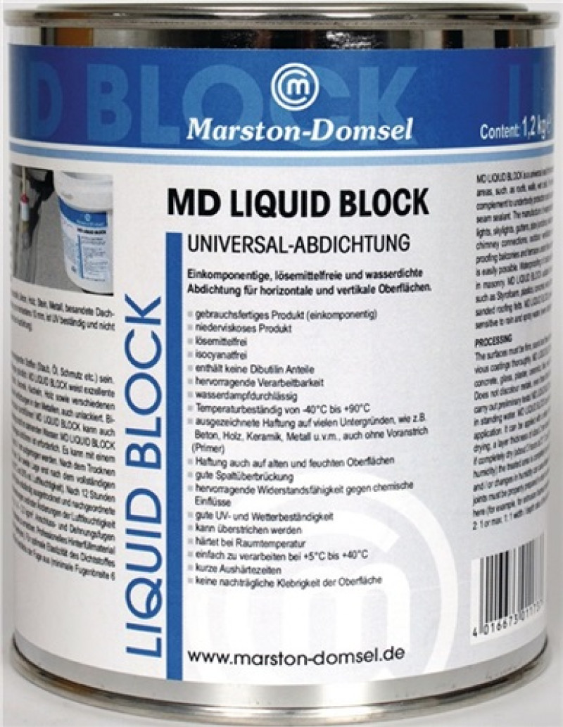 Univ.Abdichtung Liquid-Block grau 1,20kg Dose MARSTON Univ.Abdichtung Liquid-Block grau 1,20kg Dose MARSTON