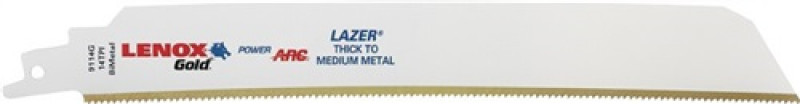 Säbelsägeblatt Gold Lazer® 9114G L.229 mm 5 St./Karte LENOX Säbelsägeblatt Gold Lazer® 9114G L.229 mm 5 St./Karte LENOX