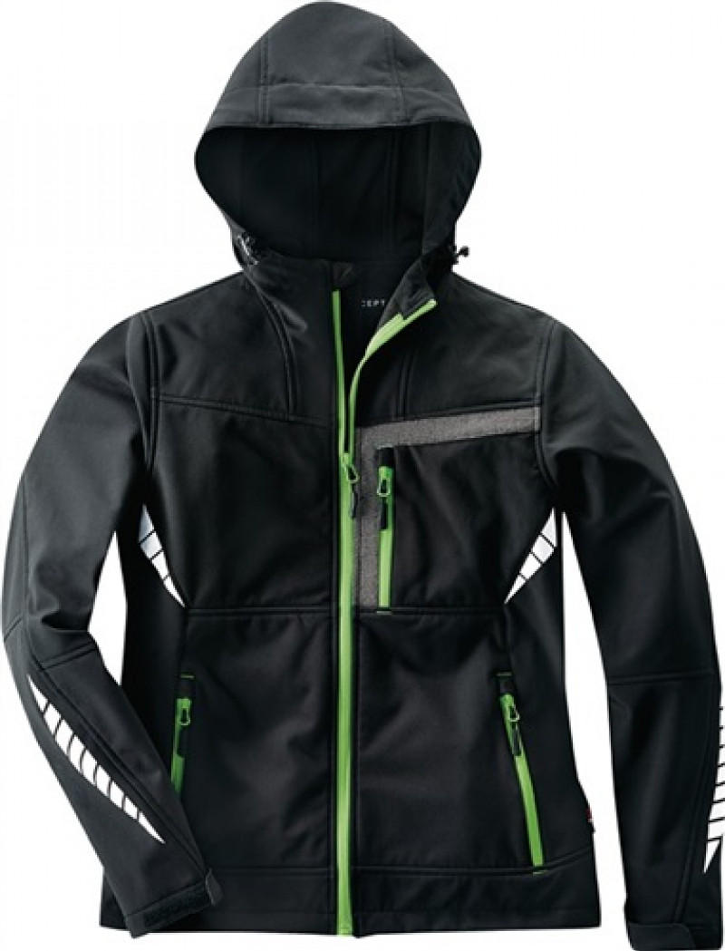Damensoftshelljacke Professional Gr.M schwarz 94% PES/6% EL