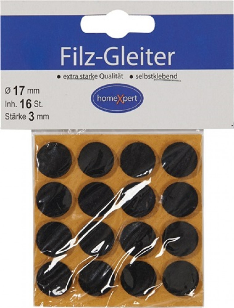 Filzgleiter 17mm Filz braun selbstkl. Filzgleiter 17mm Filz braun selbstkl.