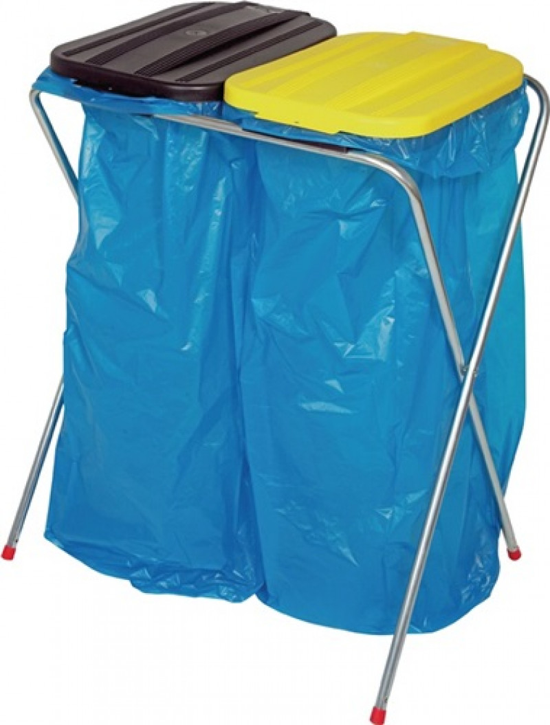 Abfallsammler H810xB660xT410mm 70-120l Deckel schwarz/gelb Abfallsammler H810xB660xT410mm 70-120l Deckel schwarz/gelb