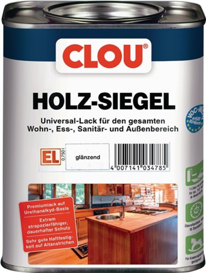 Holzsiegel EL farblos glänzend 750 ml Dose CLOU Holzsiegel EL farblos glänzend 750 ml Dose CLOU