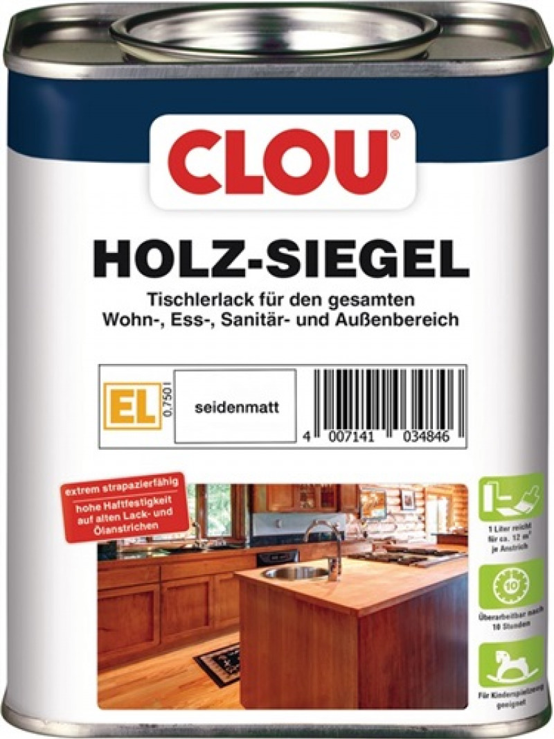 Holzsiegel EL farblos seidenmatt 750 ml Dose CLOU Holzsiegel EL farblos seidenmatt 750 ml Dose CLOU
