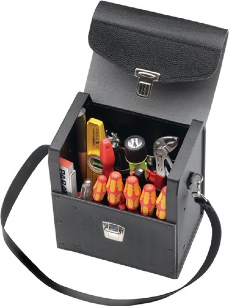 Werkzeugtasche B.235xT.160xH.278mm Industrieleder abnehmbarer Trageriemen PROMAT Werkzeugtasche B.235xT.160xH.278mm Industrieleder abnehmbarer Trageriemen PROMAT