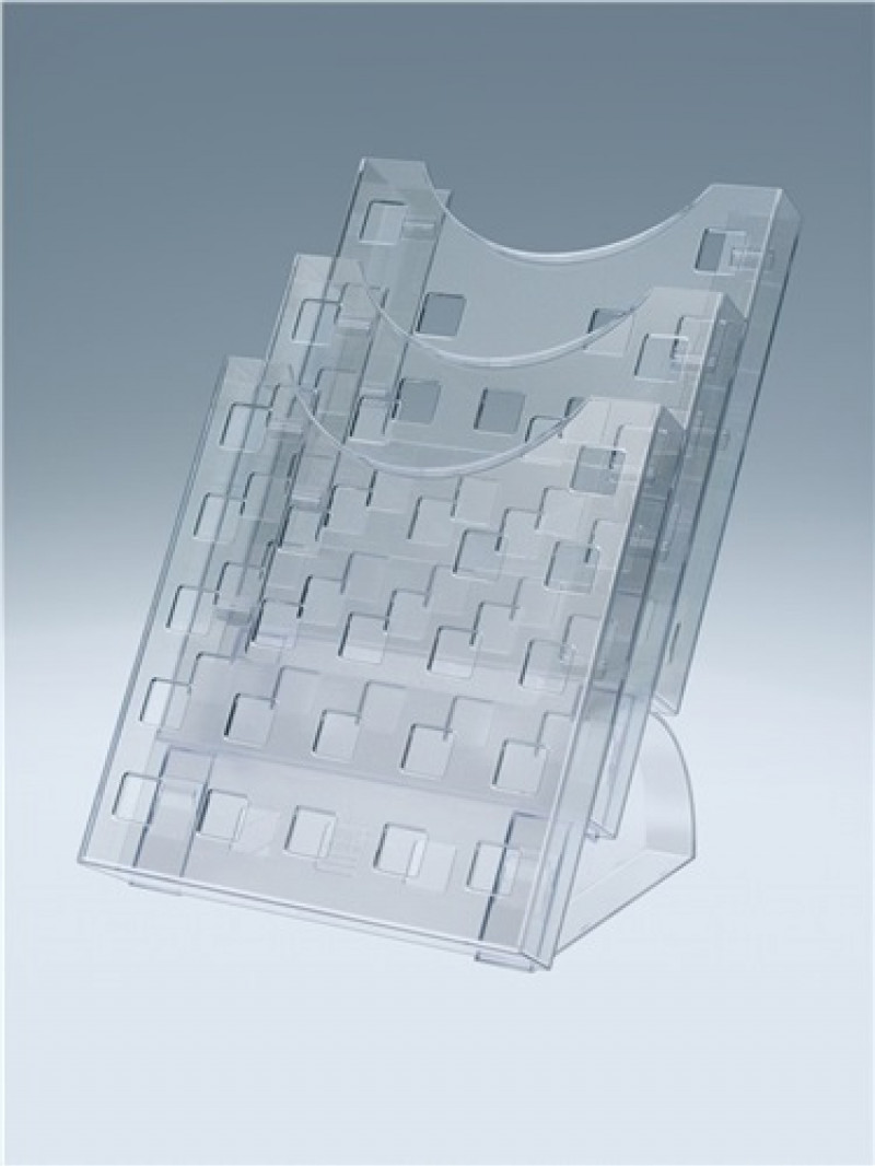 Tischprospekthalter DIN A4 hoch Ku.transp.freistehend Tischprospekthalter DIN A4 hoch Ku.transp.freistehend