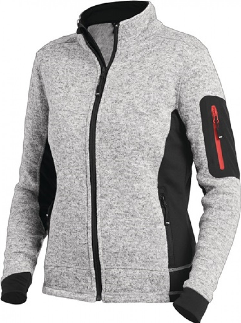 Damen-Strick-Fleecejacke MARIEKE Gr.L grau/schwarz 100%PES FHB Damen-Strick-Fleecejacke MARIEKE Gr.L grau/schwarz 100%PES FHB