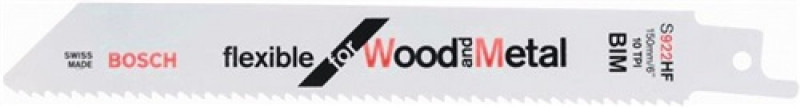 Säbelsägeblatt L.150mm TPI 10 2,5mm gefr.,geschr.5 St./Karte BOSCH Säbelsägeblatt L.150mm TPI 10 2,5mm gefr.,geschr.5 St./Karte BOSCH