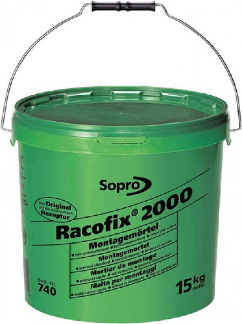 Montagemörtel Racofix® 2000 1:3 (Wasser/Mörtel) 15kg Eimer SOPRO Montagemörtel Racofix® 2000 1:3 (Wasser/Mörtel) 15kg Eimer SOPRO