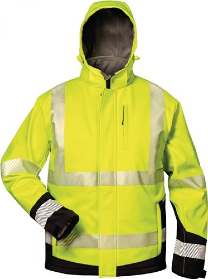 Warnschutz-Softshelljacke Melvin Gr. M gelb/schwarz 100% PES ELYSEE