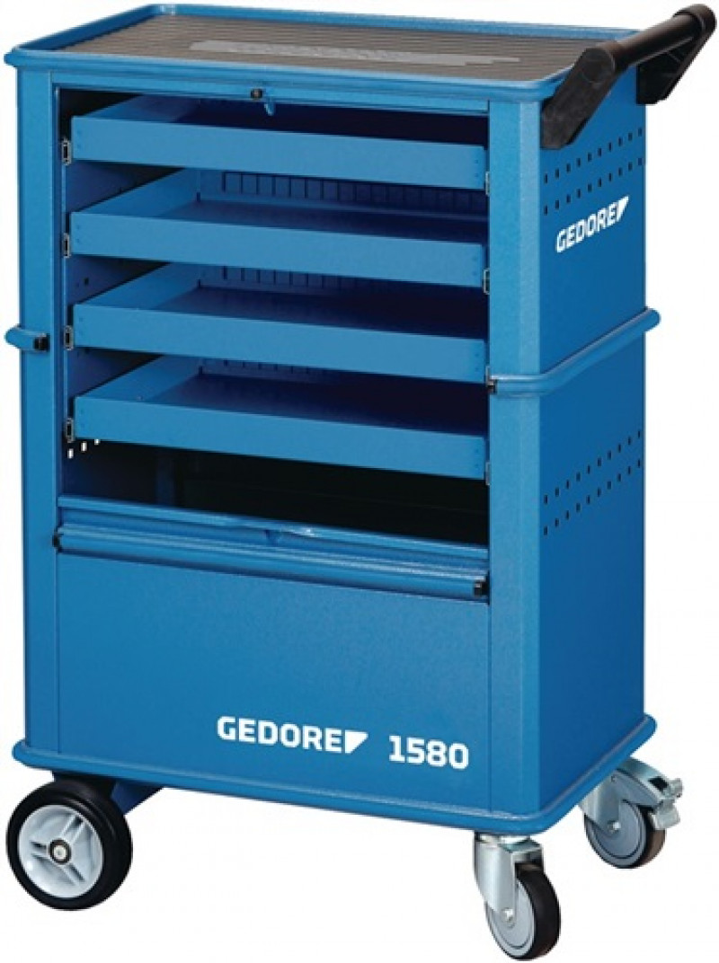 Werkzeugwagen B.625xT.400xH.930mm 4Schubladen unbest.Tragf. je Schubl. 22kg Werkzeugwagen B.625xT.400xH.930mm 4Schubladen unbest.Tragf. je Schubl. 22kg