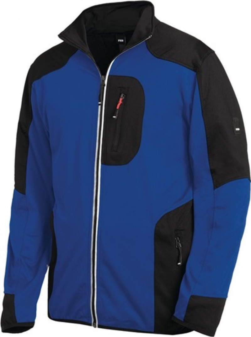 Jersey-Fleecejacke RALF Gr.M royal/schwarz 91%PES/9%EL FHB Jersey-Fleecejacke RALF Gr.M royal/schwarz 91%PES/9%EL FHB