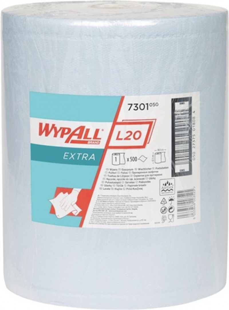 Wischtuch Wypall L20 7301 L385xB325ca.mm 2-lagig blau 1 Rl.x 500 Tü. Wischtuch Wypall L20 7301 L385xB325ca.mm 2-lagig blau 1 Rl.x 500 Tü.