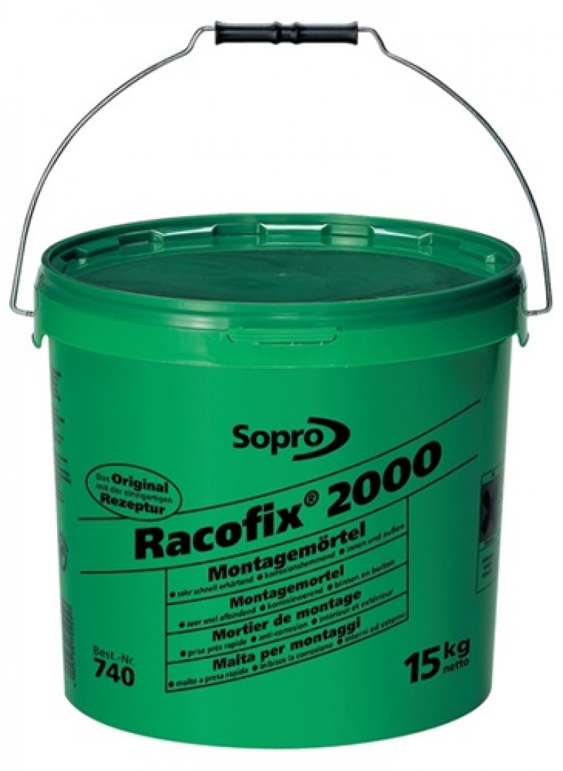 Montagemörtel Racofix® 2000 1:3 (Wasser/Mörtel) 5kg Eimer SOPRO Montagemörtel Racofix® 2000 1:3 (Wasser/Mörtel) 5kg Eimer SOPRO