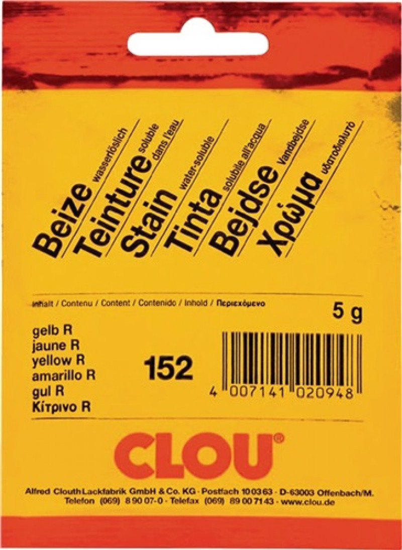 Pulverbeize 152 gelb R Pulver,wasserlöslich 5g Btl.CLOU Pulverbeize 152 gelb R Pulver,wasserlöslich 5g Btl.CLOU