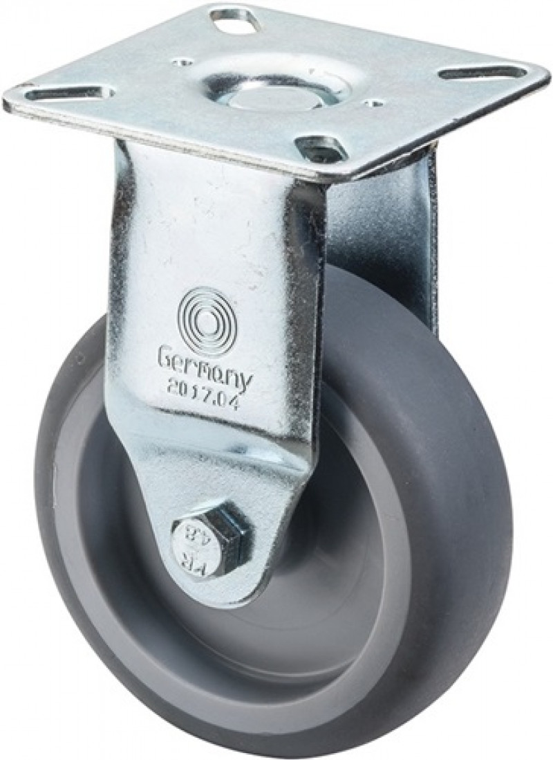 Bockrolle 75mm 60kg Vollgummi 60 x 60mm Bockrolle 75mm 60kg Vollgummi 60 x 60mm