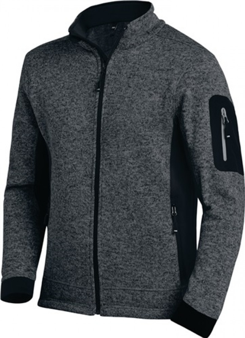 Strick-Fleecejacke CHRISTOPH Gr.XXL anthrazit/schwarz 100%PES FHB Strick-Fleecejacke CHRISTOPH Gr.XXL anthrazit/schwarz 100%PES FHB