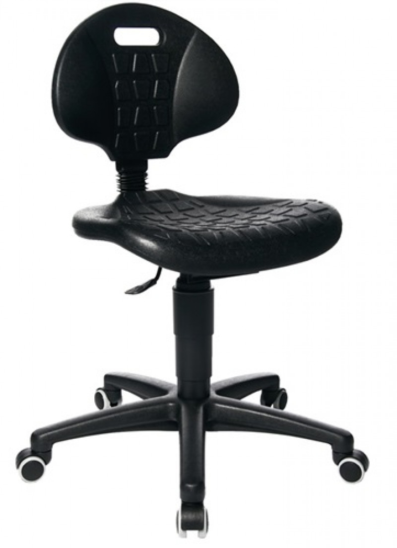Arbeitsdrehstuhl Rollen Polyurethanschaum schwarz 410-540mm Arbeitsdrehstuhl Rollen Polyurethanschaum schwarz 410-540mm