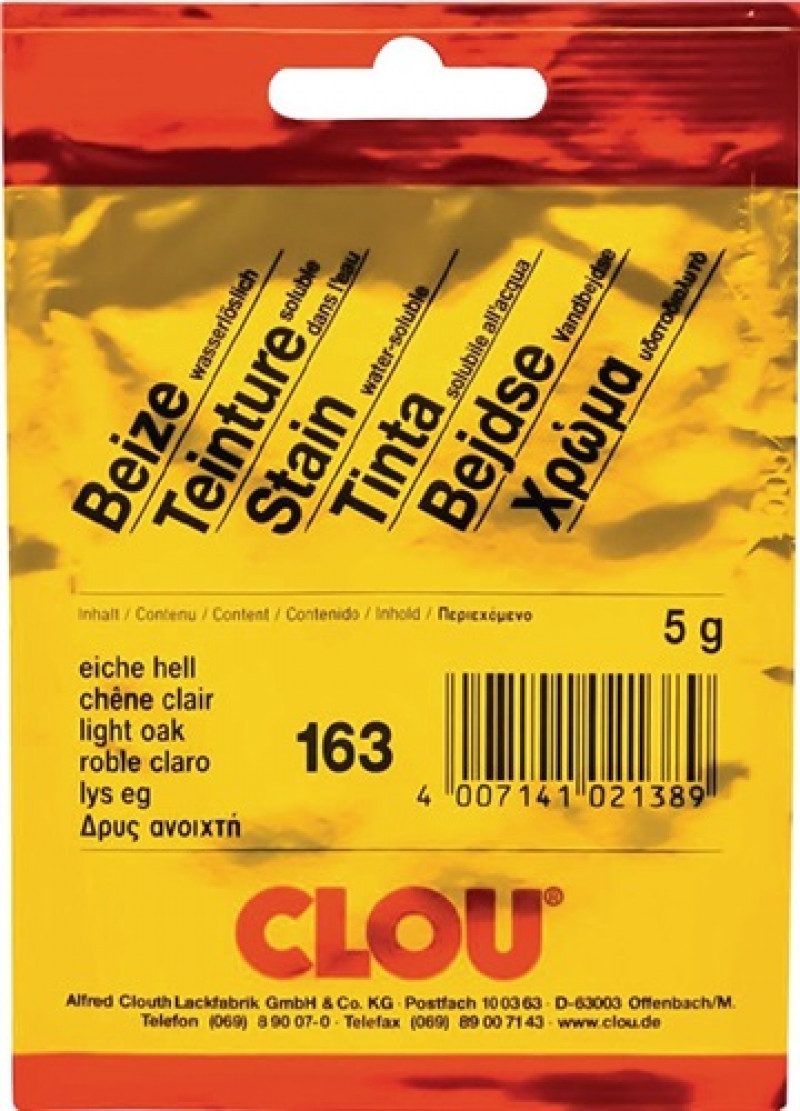 Pulverbeize 163 eiche hell Pulver,wasserlöslich 5g Btl.CLOU Pulverbeize 163 eiche hell Pulver,wasserlöslich 5g Btl.CLOU