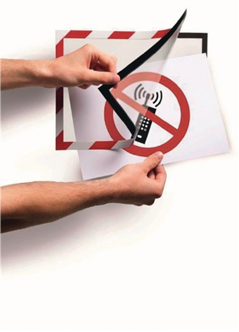 Magnetrahmen DIN A4 rot/weiß selbstklebend 2St./Btl.DURABLE Magnetrahmen DIN A4 rot/weiß selbstklebend 2St./Btl.DURABLE