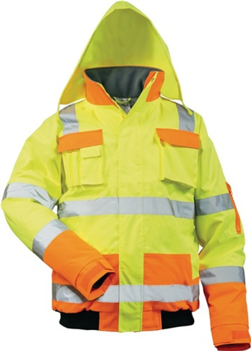 Warnschutz-Pilotenjacke Mats Gr. XXXL gelb/orange 100% PES Feldtmann Warnschutz-Pilotenjacke Mats Gr. XXXL gelb/orange 100% PES Feldtmann