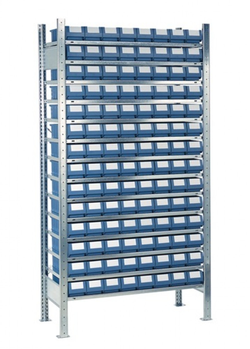 Steckregal H2000xB1000xT300mm Grundregal 14 Stahlböden 112 x 1 Steckregal H2000xB1000xT300mm Grundregal 14 Stahlböden 112 x 1
