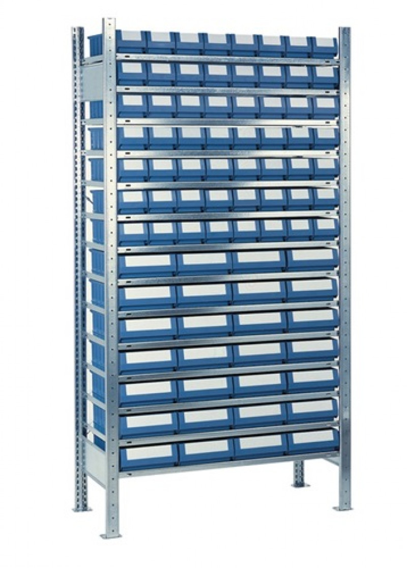 Steckregal H2000xB1000xT300mm Anbauregal 14 Stahlböden 56 x 1,28 x 2 Steckregal H2000xB1000xT300mm Anbauregal 14 Stahlböden 56 x 1,28 x 2