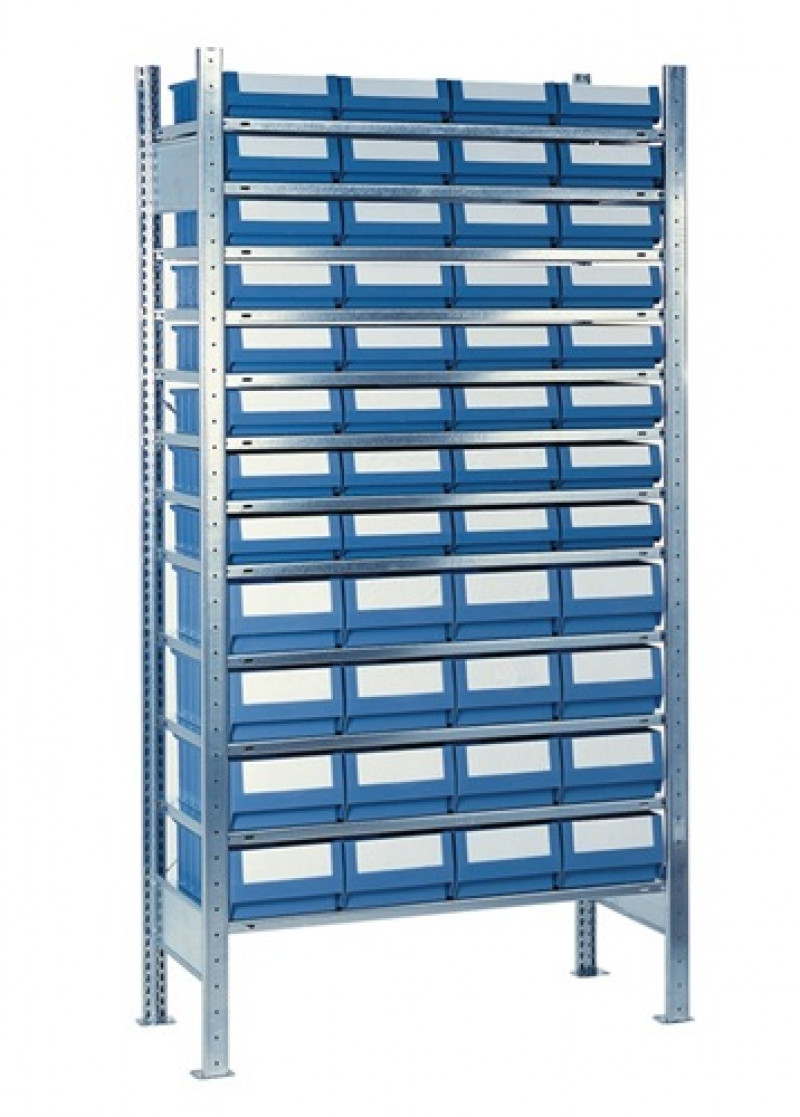 Steckregal H2000xB1000xT500mm Anbauregal 12 Stahlböden 32 x 8,16 x 9 Steckregal H2000xB1000xT500mm Anbauregal 12 Stahlböden 32 x 8,16 x 9