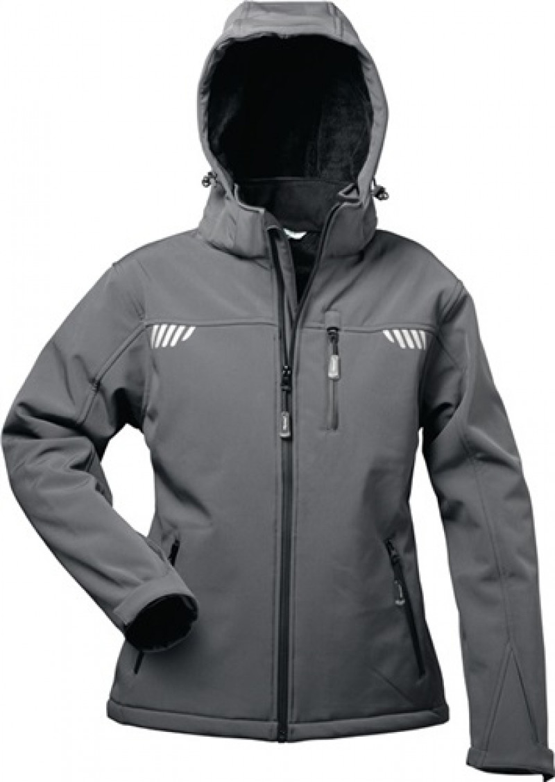 Damensoftshelljacke Hestia Gr.38 grau/schwarz 96% PES/4% EL Damensoftshelljacke Hestia Gr.38 grau/schwarz 96% PES/4% EL