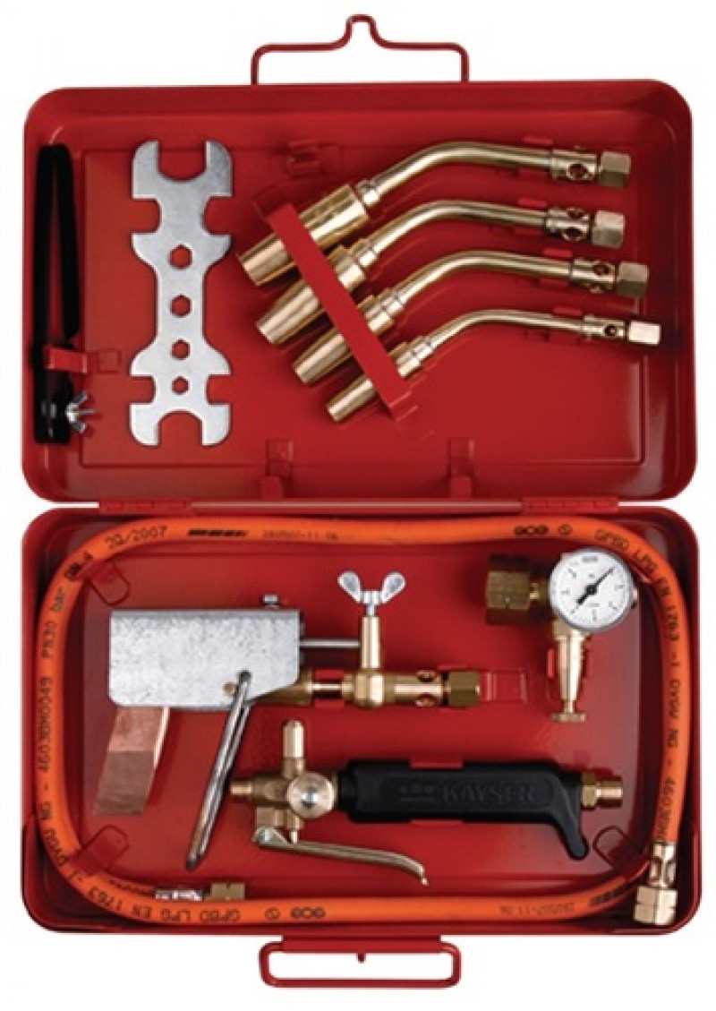 Propanhartlötgarnitur m.Zub.im Stahlblechkasten 10-tlg.Propan KAYSER Propanhartlötgarnitur m.Zub.im Stahlblechkasten 10-tlg.Propan KAYSER