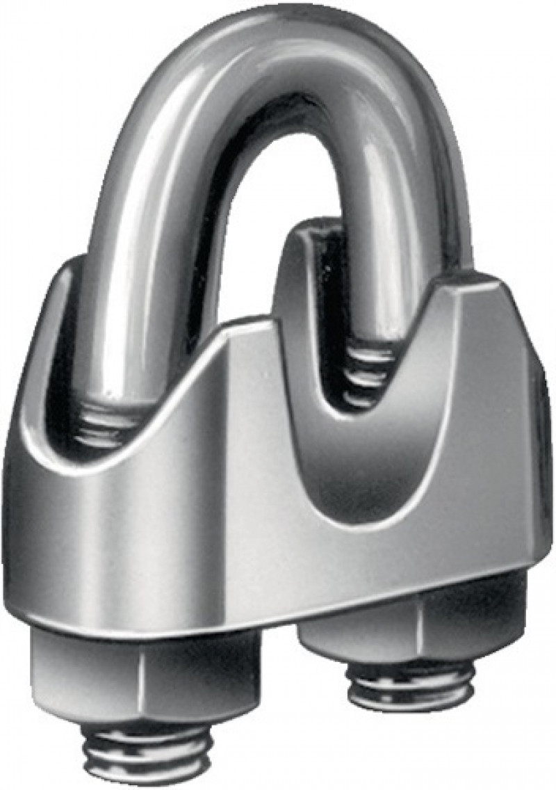 Drahtseilklemme ähnl.DIN 741 Gew.M5 Nenn-Gr.6,5mm verz.VE=200St. Drahtseilklemme ähnl.DIN 741 Gew.M5 Nenn-Gr.6,5mm verz.VE=200St.