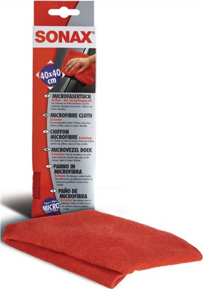 Microfasertuch rot L400xB400mm 89% PES,11% PA SONAX Microfasertuch rot L400xB400mm 89% PES,11% PA SONAX
