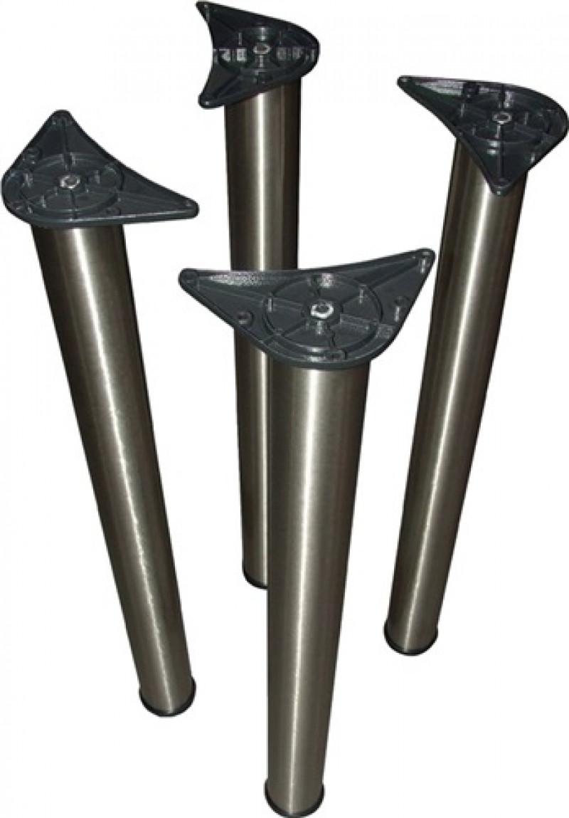 Tischbein-Set CR pol. 80mm H.710mm Platte Tischbein-Set CR pol. 80mm H.710mm Platte