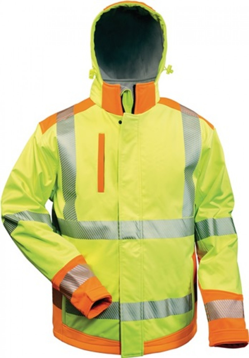 Warnschutzsoftshelljacke Rickmer Gr. XL gelb/orange 100% PES Feldtmann Warnschutzsoftshelljacke Rickmer Gr. XL gelb/orange 100% PES Feldtmann