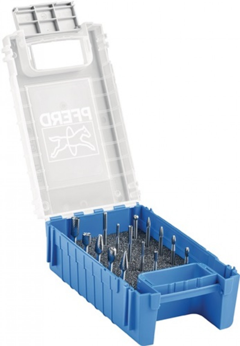 Kleinfrässtiftesatz Schaft-D.3mm 15tlg.HM Verz.5 Ku.-Kassette PFERD Kleinfrässtiftesatz Schaft-D.3mm 15tlg.HM Verz.5 Ku.-Kassette PFERD