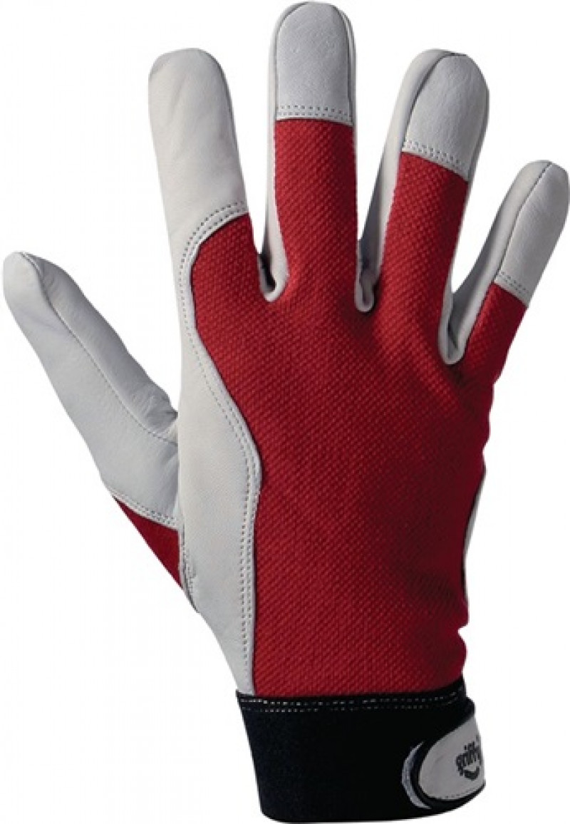 Handschuhe Griffy Gr.8 rot/naturfarben Ziegennappaleder/Interlock auf SB-Karte Handschuhe Griffy Gr.8 rot/naturfarben Ziegennappaleder/Interlock auf SB-Karte