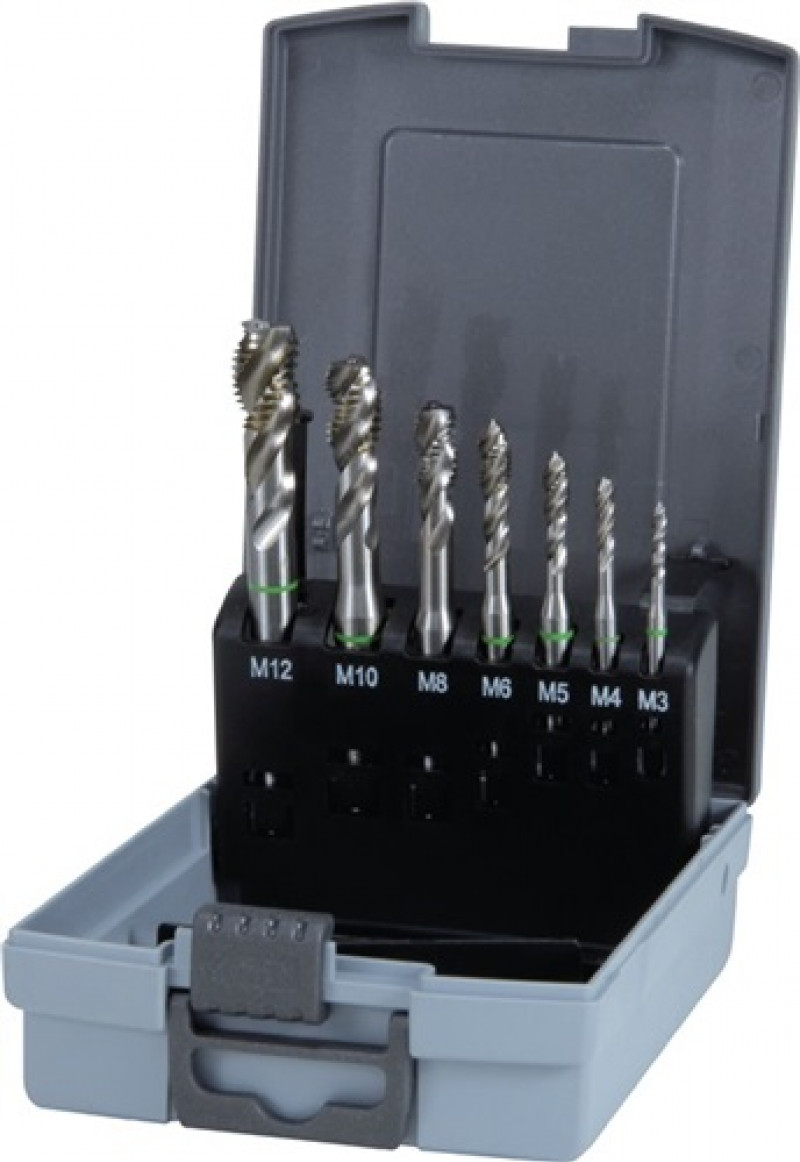 Maschinengewindebohrerset DIN371/376 Form C M3-M12 7tlg.HSS-Co5 Ku.-Kassette Maschinengewindebohrerset DIN371/376 Form C M3-M12 7tlg.HSS-Co5 Ku.-Kassette