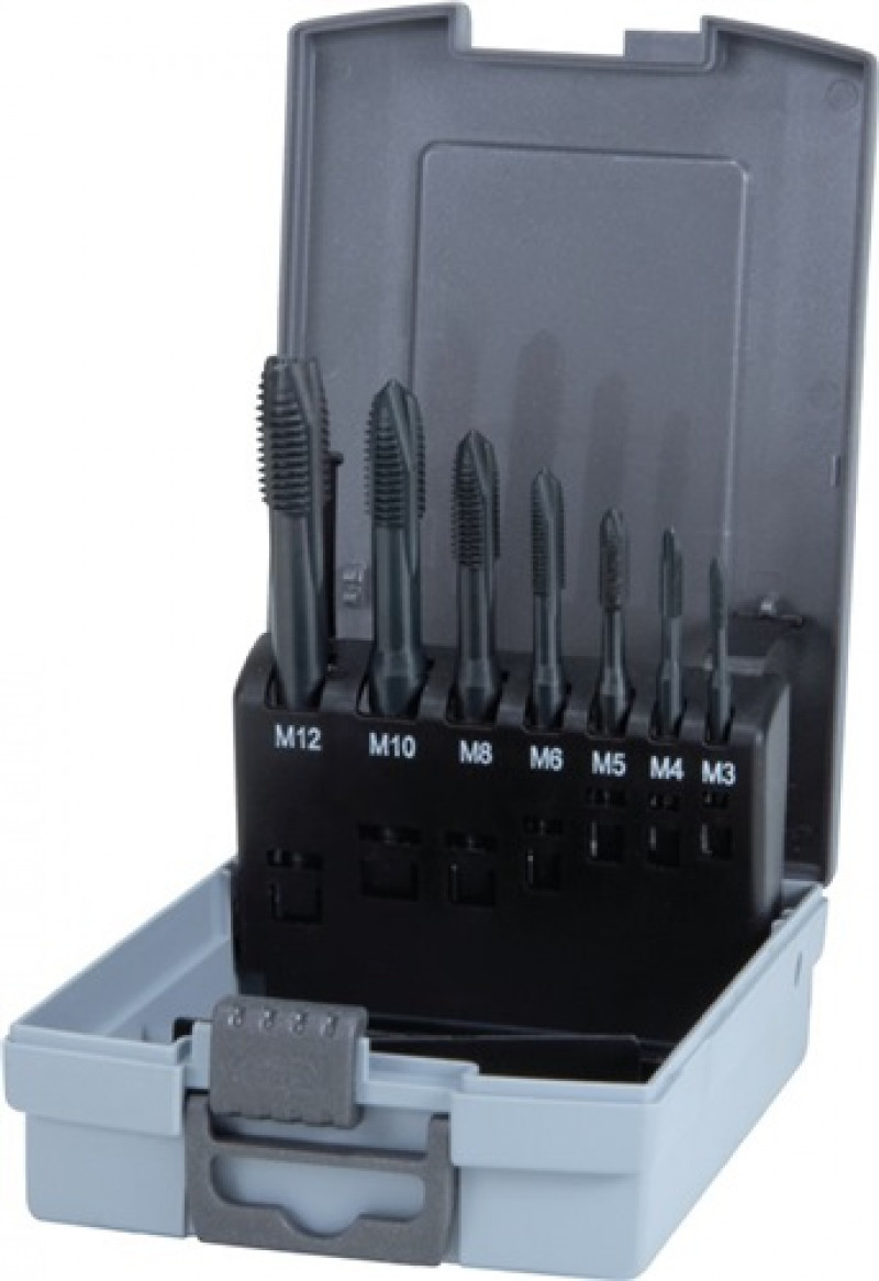 Maschinengewindebohrerset DIN371/376 Form B M3-M12 7tlg.HSS-Co5-VAP Ku.-Kassette Maschinengewindebohrerset DIN371/376 Form B M3-M12 7tlg.HSS-Co5-VAP Ku.-Kassette