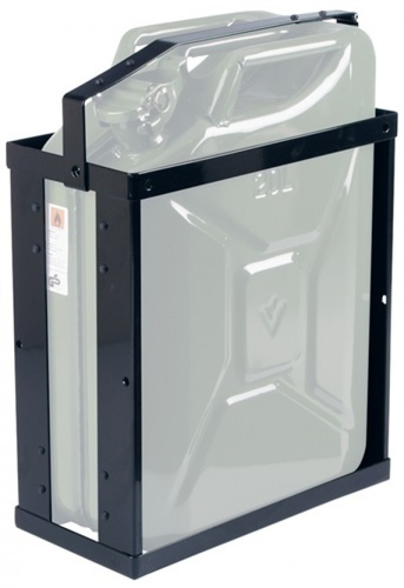 Kanisterhalterung L.370mm B.185mm H.500mm schwarz lack.3,3kg Kanisterhalterung L.370mm B.185mm H.500mm schwarz lack.3,3kg