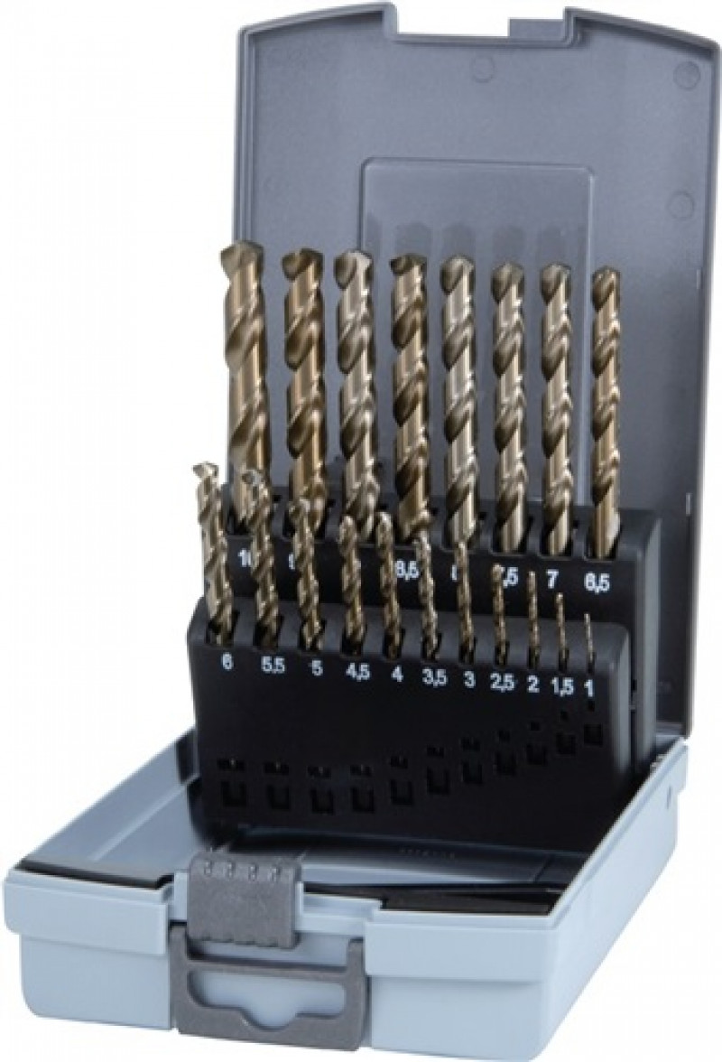 Spiralbohrersatz DIN338 Typ VA D.1-10x0,5mm HSS-Co5 19tlg.Ku.-Kassette RUKO Spiralbohrersatz DIN338 Typ VA D.1-10x0,5mm HSS-Co5 19tlg.Ku.-Kassette RUKO