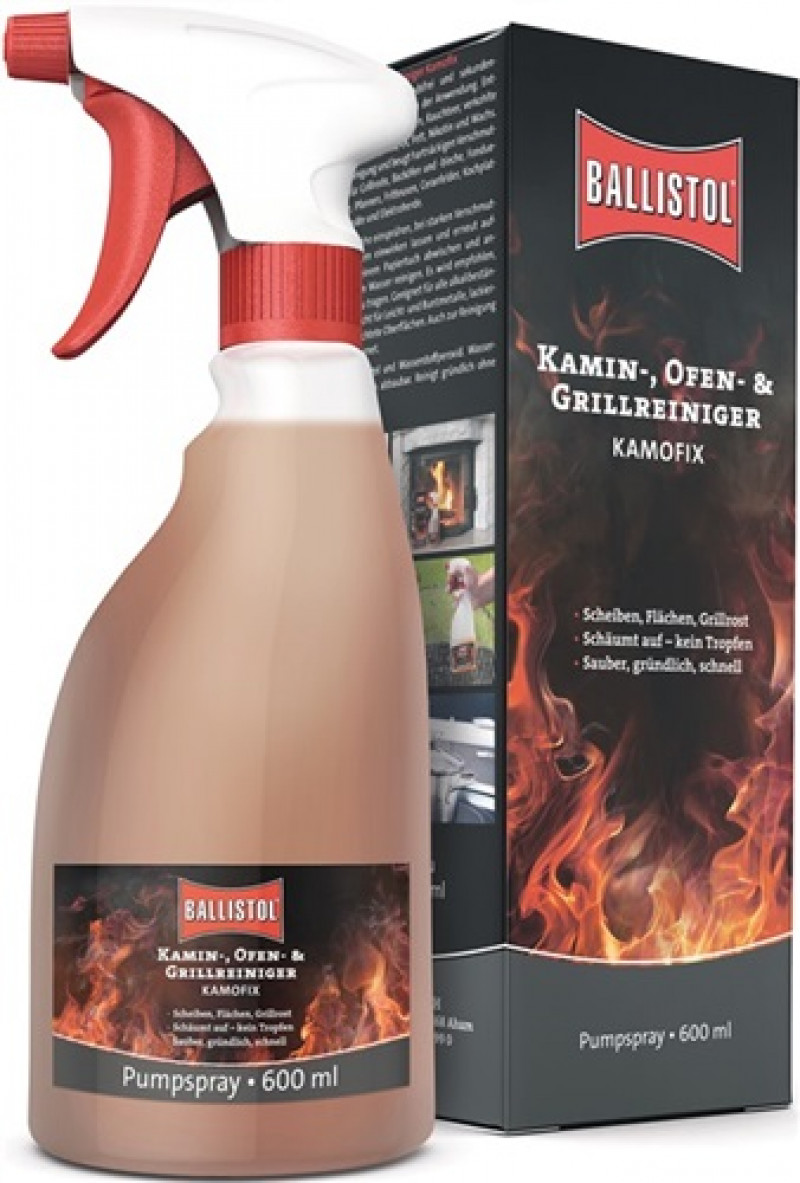 Kamin-/Ofen-/Grillreiniger KAMOFIX 600 ml Sprühflasche BALLISTOL Kamin-/Ofen-/Grillreiniger KAMOFIX 600 ml Sprühflasche BALLISTOL