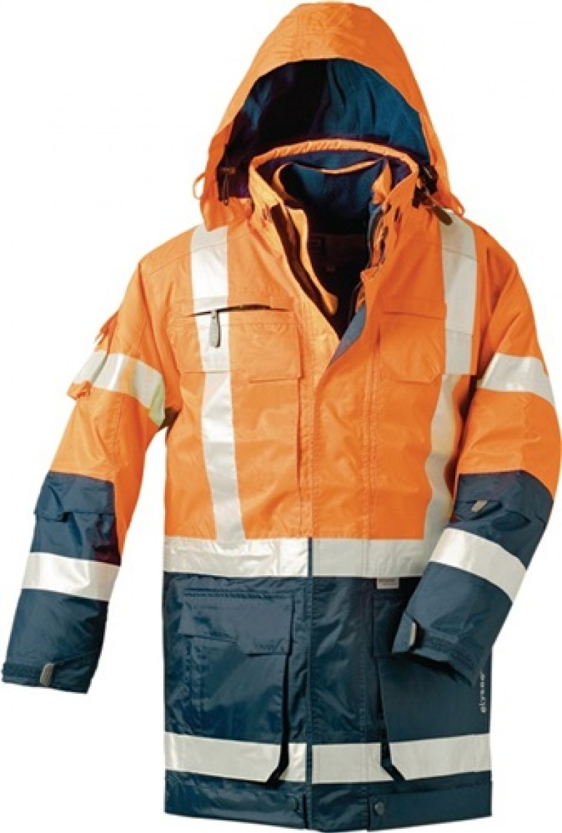 Warnschutz-Parka Gr. XXL orange/marine 100% PES ELYSEE Warnschutz-Parka Gr. XXL orange/marine 100% PES ELYSEE